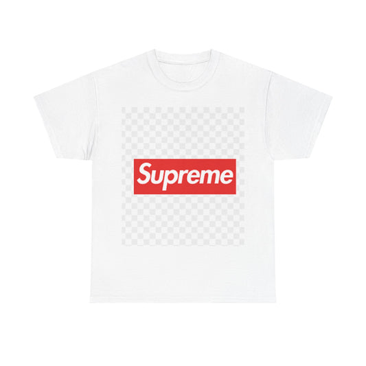 Unisex Heavy Cotton Tee - Bold Supreme Logo Streetwear
