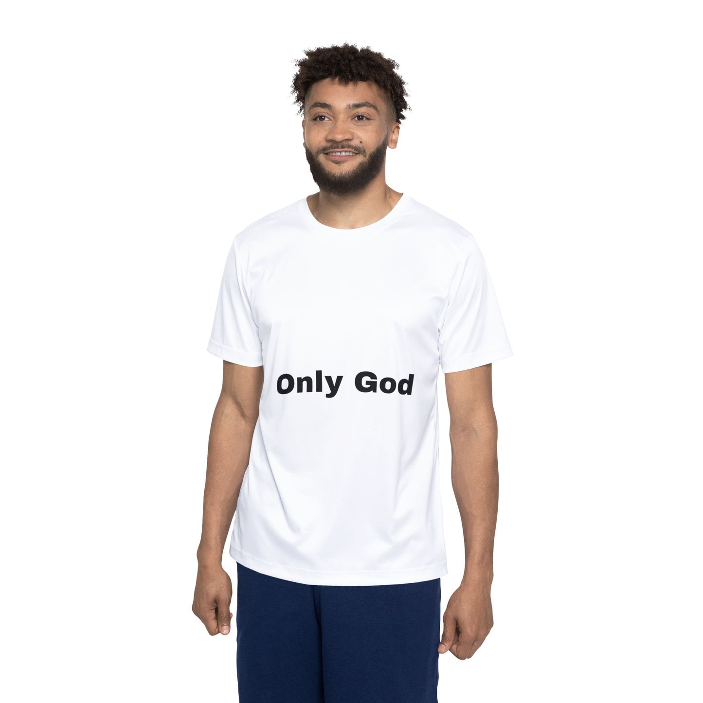 Men's Sports Jersey - 'Only God' Inspirational Tee